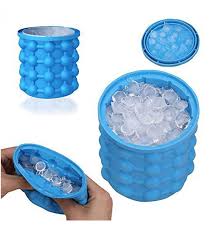 Silicone Ice Cube Maker Bucket Revolutionary Space Saving Ice Genie for Chilling Drinks