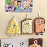 Cute Bread and Cheese Plush Hand Towels with Hanging Loops