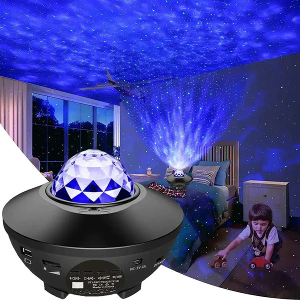 Starry Projector Galaxy Light With Ocean Wave And Bluetooth Speaker