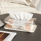 Clear Acrylic Scissor-Lift Tissue Box Holder