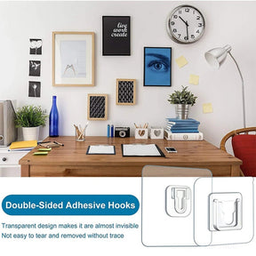 Double-Sided Adhesive Wall Hooks Hanger - 20PCS